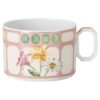 Čajový šálek s podšálkem Idyllia, porcelán, motiv s krystalovým potiskem, kytice, vícebarevný