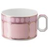 Čajový šálek Signum s podšálkem, porcelán, růžový Čajový šálek Signum s podšálkem, porcelán, růžový