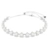 Ariana Grande X Swarovski – krystalový náhrdelník s perlou, kulatý brus, bílý, pokovený rhodiem