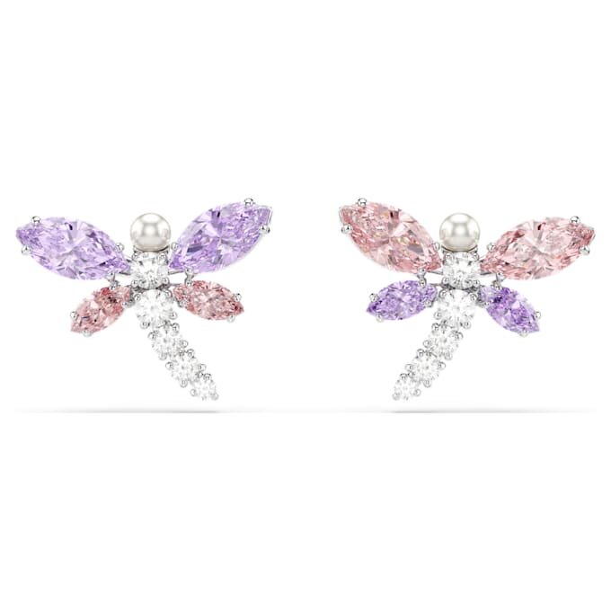 Ariana Grande X Swarovski – náušnice s různými briliantovými výbrusy, vážka, vícebarevné, pokovené rhodiem Ariana Grande X Swarovski – náušnice s různými briliantovými výbrusy, vážka, vícebarevné, pokovené rhodiem