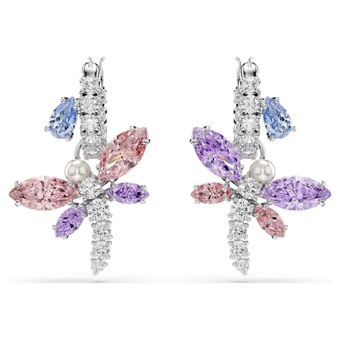 Ariana Grande X Swarovski Náušnice s různými briliantovými výbrusy, vážky, vícebarevné, pokovené rhodiem Ariana Grande X Swarovski Náušnice s různými briliantovými výbrusy, vážky, vícebarevné, pokovené rhodiem