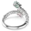 Ariana Grande X Swarovski Otevřený prsten s různými briliantovými výbrusy, vícebarevný, pokovený rhodiem