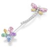 Brož Ariana Grande x Swarovski s různými briliantovými výbrusy, vážka, vícebarevná, pokovená rhodiem