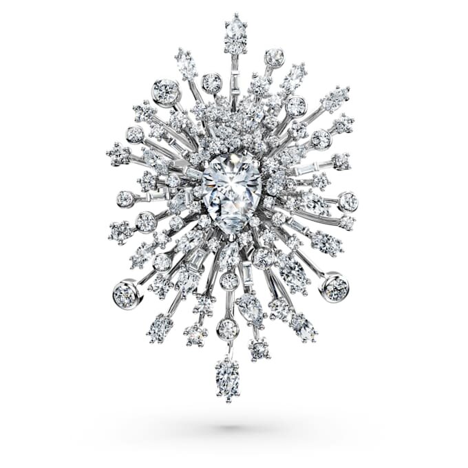 Brož Galaxy s laboratorně vypěstovanými diamanty o celkové hmotnosti 15,71 karátů, různé tvary, 18karátové bílé zlato Brož Galaxy s laboratorně vypěstovanými diamanty o celkové hmotnosti 15,71 karátů, různé tvary, 18karátové bílé zlato