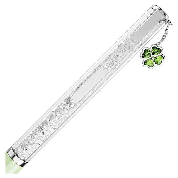Crystalline kuličkové pero Clover, zelené, zeleně lakované, pochromované Crystalline kuličkové pero Clover, zelené, zeleně lakované, pochromované