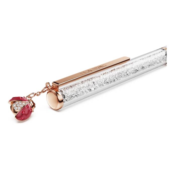 Crystalline kuličkové pero Ladybug, bílé, červeně lakované, pozlacené v odstínu růžového zlata Crystalline kuličkové pero Ladybug, bílé, červeně lakované, pozlacené v odstínu růžového zlata