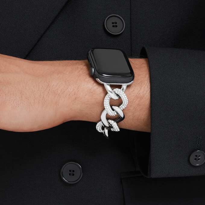 Řetízkový řemínek pro Apple Watch® 40 mm a 41 mm, stříbrný odstín, nerezová ocel Řetízkový řemínek pro Apple Watch® 40 mm a 41 mm, stříbrný odstín, nerezová ocel