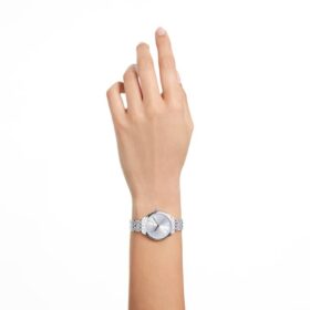 Hodinky Attract Swiss Made, kovový náramek, stříbrný odstín, nerezová ocel