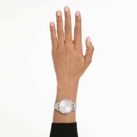 Hodinky Clarica Swiss Made, kovový náramek, stříbrný odstín, nerezová ocel