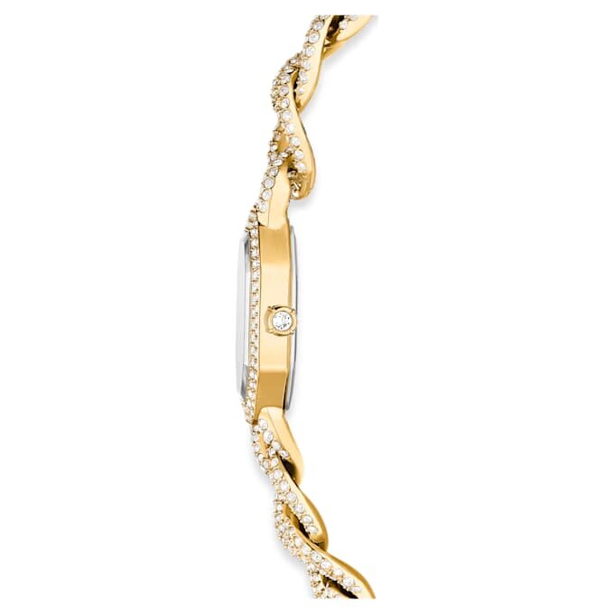 Hodinky Dextera Chain Swiss Made, krystalový náramek, zlatý odstín, zlaté provedení Hodinky Dextera Chain Swiss Made, krystalový náramek, zlatý odstín, zlaté provedení