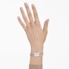 Hodinky Dextera Chain Swiss Made, náramek s krystaly, bílé, povrchová úprava v odstínu šampaňského zlata