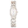 Hodinky Dextera Chain Swiss Made, náramek s krystaly, bílé, povrchová úprava v odstínu šampaňského zlata