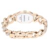 Hodinky Dextera Chain Swiss Made, náramek s krystaly, bílé, povrchová úprava v odstínu šampaňského zlata