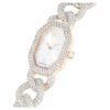 Hodinky Dextera Chain Swiss Made, náramek s krystaly, bílé, povrchová úprava v odstínu šampaňského zlata