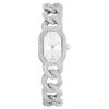 Hodinky Dextera Chain Swiss Made, náramek z krystalů, stříbrný odstín, nerezová ocel