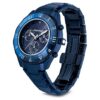 Hodinky Dextera Chrono 39 mm, vyrobeno ve Švýcarsku, kovový náramek, modré, modrá povrchová úprava Hodinky Dextera Chrono 39 mm, vyrobeno ve Švýcarsku, kovový náramek, modré, modrá povrchová úprava