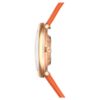 Hodinky Imber Oval Swiss Made, kožený řemínek, oranžové, povrchová úprava v odstínu růžového zlata