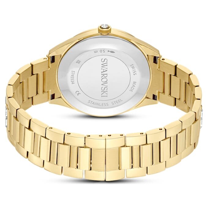 Hodinky Matrix Date Swiss Made, kovový náramek, zlatý odstín, zlaté provedení Hodinky Matrix Date Swiss Made, kovový náramek, zlatý odstín, zlaté provedení