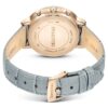 Hodinky Matrix Tennis Chrono Swiss Made, kožený řemínek, šedé, povrchová úprava v odstínu šampaňského zlata Hodinky Matrix Tennis Chrono Swiss Made, kožený řemínek, šedé, povrchová úprava v odstínu šampaňského zlata