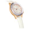Hodinky Octea Chrono Swiss Made, kožený řemínek, bílé, povrchová úprava v odstínu růžového zlata
