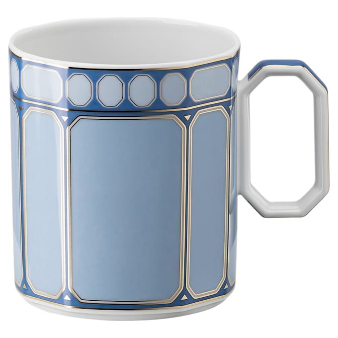 Hrnek Signum s víčkem, porcelán, modrý Hrnek Signum s víčkem, porcelán, modrý