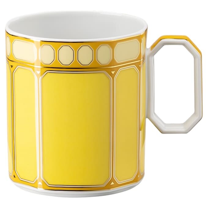 Hrnky Signum s víčkem, porcelán, žluté Hrnky Signum s víčkem, porcelán, žluté