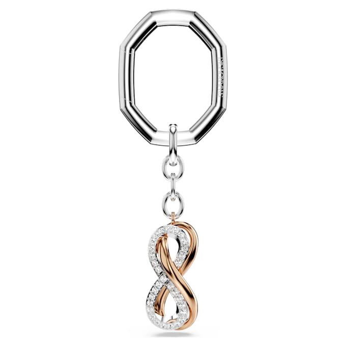 Klíčenka Infinity, bílá, povrchová úprava z kombinace kovů Klíčenka Infinity, bílá, povrchová úprava z kombinace kovů