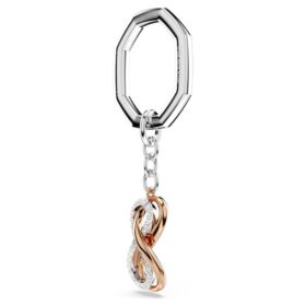 Klíčenka Infinity, bílá, povrchová úprava z kombinace kovů