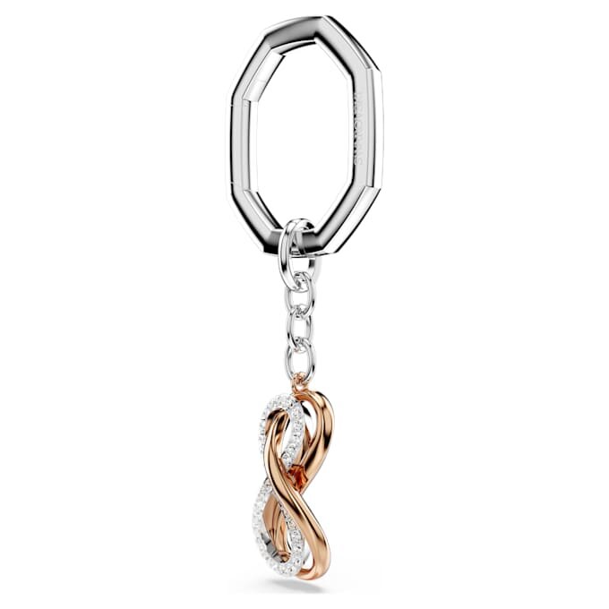 Klíčenka Infinity, bílá, povrchová úprava z kombinace kovů Klíčenka Infinity, bílá, povrchová úprava z kombinace kovů
