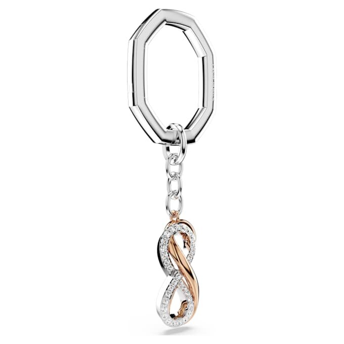 Klíčenka Infinity, bílá, povrchová úprava z kombinace kovů Klíčenka Infinity, bílá, povrchová úprava z kombinace kovů