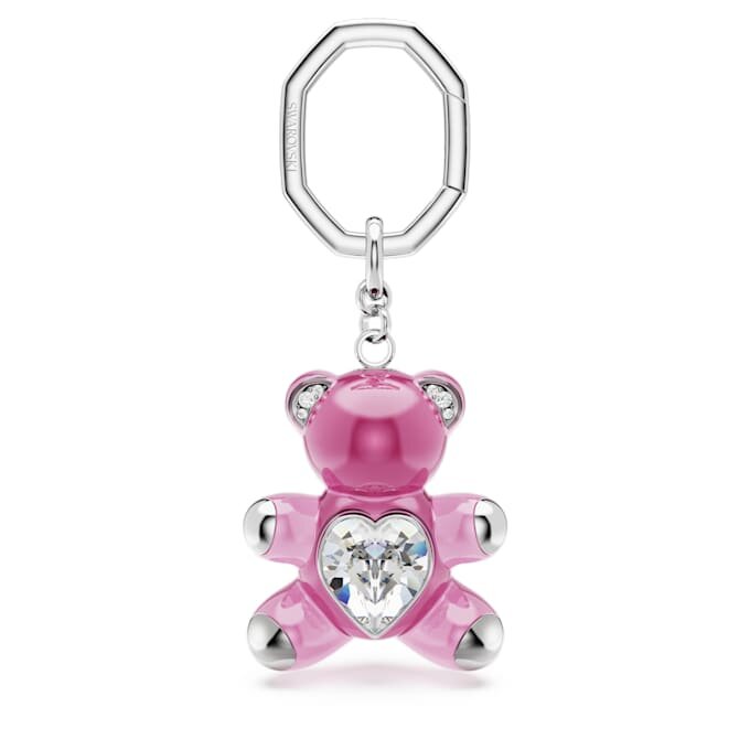 Klíčenka Teddy Bear, růžová, pokovená rhodiem Klíčenka Teddy Bear, růžová, pokovená rhodiem