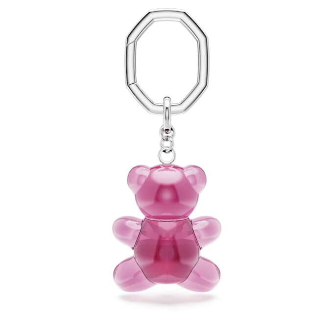 Klíčenka Teddy Bear, růžová, pokovená rhodiem Klíčenka Teddy Bear, růžová, pokovená rhodiem