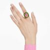 Koktejlový prsten Dulcis s broušeným kamenem ve tvaru polštáře, pavé, vícebarevný Koktejlový prsten Dulcis s broušeným kamenem ve tvaru polštáře, pavé, vícebarevný