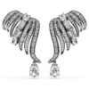Kolekce Vienna – náušnice typu ear cuff s motivem peří, bílé, pokovené rutheniem Kolekce Vienna – náušnice typu ear cuff s motivem peří, bílé, pokovené rutheniem