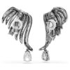 Kolekce Vienna – náušnice typu ear cuff s motivem peří, bílé, pokovené rutheniem Kolekce Vienna – náušnice typu ear cuff s motivem peří, bílé, pokovené rutheniem