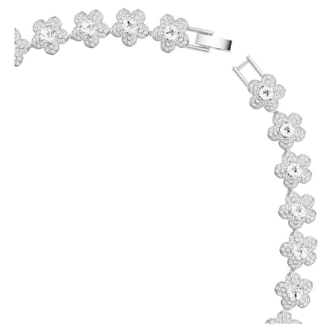 Náhrdelník Ariana Grande X Swarovski, kulatý brus, květina, bílý, pokovený rhodiem Náhrdelník Ariana Grande X Swarovski, kulatý brus, květina, bílý, pokovený rhodiem