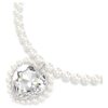 Náhrdelník Ariana Grande X Swarovski s křišťálovou perlou, srdcový výbrus, srdce, bílý, pokovený rhodiem Náhrdelník Ariana Grande X Swarovski s křišťálovou perlou, srdcový výbrus, srdce, bílý, pokovený rhodiem