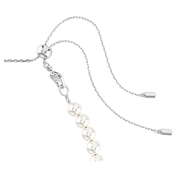 Náhrdelník Ariana Grande X Swarovski s různými briliantovými výbrusy, křišťálovými perličkami, srdíčkem, bílý, pokovený rhodiem Náhrdelník Ariana Grande X Swarovski s různými briliantovými výbrusy, křišťálovými perličkami, srdíčkem, bílý, pokovený rhodiem