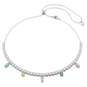 Náhrdelník Ariana Grande X Swarovski s různými briliantovými výbrusy, vícebarevný, pokovený rhodiem Náhrdelník Ariana Grande X Swarovski s různými briliantovými výbrusy, vícebarevný, pokovený rhodiem