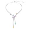Náhrdelník Ariana Grande X Swarovski s různými briliantovými výbrusy, vážka, vícebarevný, pokovený rhodiem Náhrdelník Ariana Grande X Swarovski s různými briliantovými výbrusy, vážka, vícebarevný, pokovený rhodiem
