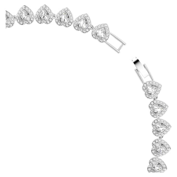 Náhrdelník Ariana Grande X Swarovski s různými tvary, srdce, bílý, pokovený rhodiem Náhrdelník Ariana Grande X Swarovski s různými tvary, srdce, bílý, pokovený rhodiem
