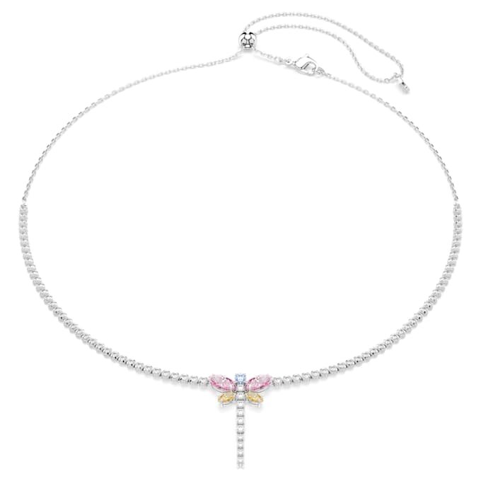 Náhrdelník Ariana Grande X Swarovski ve tvaru Y s různými briliantovými výbrusy, vážka, vícebarevný, pokovený rhodiem Náhrdelník Ariana Grande X Swarovski ve tvaru Y s různými briliantovými výbrusy, vážka, vícebarevný, pokovený rhodiem