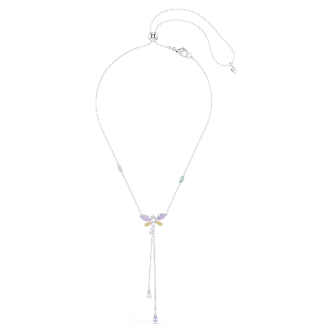 Náhrdelník Ariana Grande X Swarovski ve tvaru Y s různými briliantovými výbrusy, vážka, vícebarevný, pokovený rhodiem Náhrdelník Ariana Grande X Swarovski ve tvaru Y s různými briliantovými výbrusy, vážka, vícebarevný, pokovený rhodiem