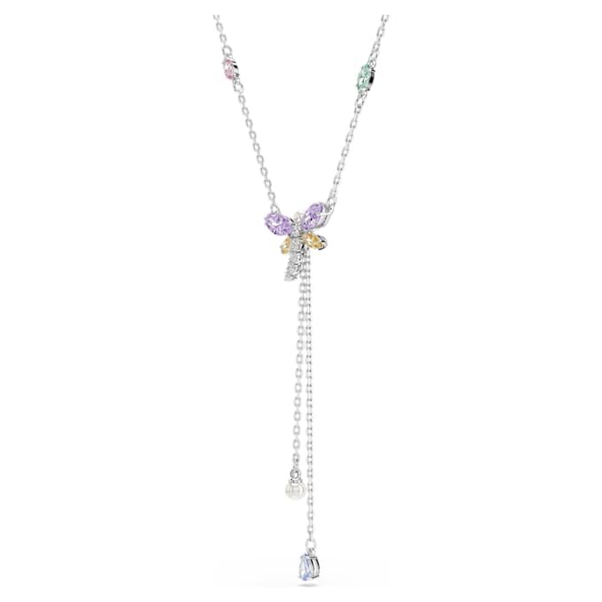 Náhrdelník Ariana Grande X Swarovski ve tvaru Y s různými briliantovými výbrusy, vážka, vícebarevný, pokovený rhodiem Náhrdelník Ariana Grande X Swarovski ve tvaru Y s různými briliantovými výbrusy, vážka, vícebarevný, pokovený rhodiem