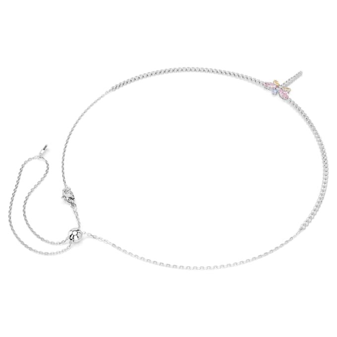Náhrdelník Ariana Grande X Swarovski ve tvaru Y s různými briliantovými výbrusy, vážka, vícebarevný, pokovený rhodiem Náhrdelník Ariana Grande X Swarovski ve tvaru Y s různými briliantovými výbrusy, vážka, vícebarevný, pokovený rhodiem