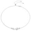 Náhrdelník Constella Crystal Pearl, kulaté briliantové výbrusy, bílý, pokovený rhodiem