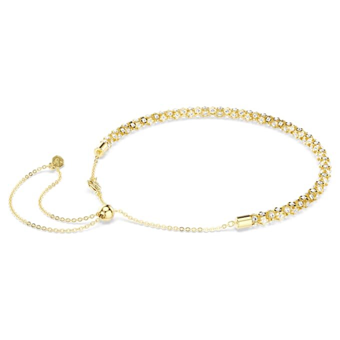 Náhrdelník Dextera s kulatým briliantovým brusem, bílý, se zlatým povrchem Náhrdelník Dextera s kulatým briliantovým brusem, bílý, se zlatým povrchem