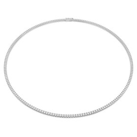 Náhrdelník Eternity Tennis s diamanty vypěstovanými v laboratoři, 7 Ct Tw, kulatý tvar, 14K bílé zlato Náhrdelník Eternity Tennis s diamanty vypěstovanými v laboratoři, 7 Ct Tw, kulatý tvar, 14K bílé zlato