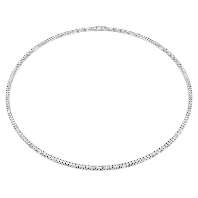 Náhrdelník Eternity Tennis s diamanty vypěstovanými v laboratoři, 7 Ct Tw, kulatý tvar, 14K bílé zlato Náhrdelník Eternity Tennis s diamanty vypěstovanými v laboratoři, 7 Ct Tw, kulatý tvar, 14K bílé zlato
