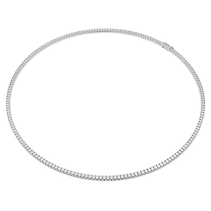 Náhrdelník Eternity Tennis s diamanty vypěstovanými v laboratoři, 7 Ct Tw, kulatý tvar, 14K bílé zlato Náhrdelník Eternity Tennis s diamanty vypěstovanými v laboratoři, 7 Ct Tw, kulatý tvar, 14K bílé zlato